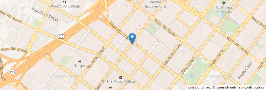 Mapa de ubicacion de Public School 213 en アメリカ合衆国, カリフォルニア州, Los Angeles County, ロサンゼルス.