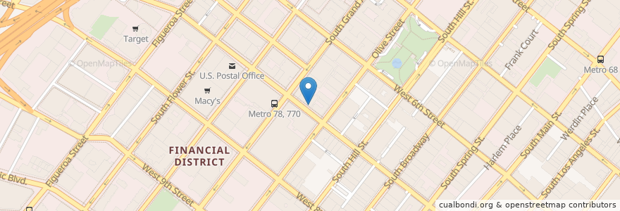 Mapa de ubicacion de Seven Grand | Whiskey Bar en Vereinigte Staaten Von Amerika, Kalifornien, Los Angeles County, Los Angeles.