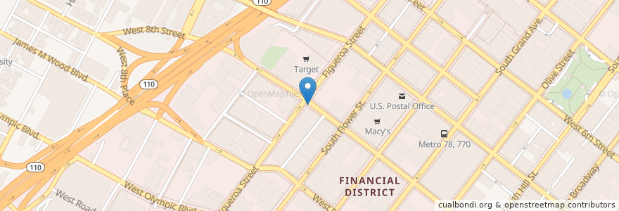 Mapa de ubicacion de Roy's Hawaiian Fusion en Amerika Birleşik Devletleri, Kaliforniya, Los Angeles County, Los Angeles.