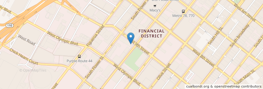 Mapa de ubicacion de Panini Cafe Downtown en Vereinigte Staaten Von Amerika, Kalifornien, Los Angeles County, Los Angeles.