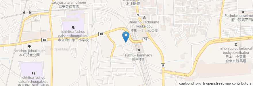 Mapa de ubicacion de いかちゃん en Jepun, 東京都, 府中市.
