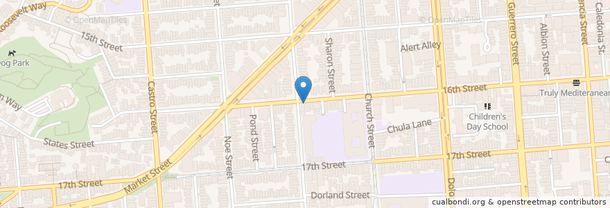 Mapa de ubicacion de Ike's Place en 美利坚合众国/美利堅合眾國, 加利福尼亚州/加利福尼亞州, 旧金山市县/三藩市市縣/舊金山市郡, 旧金山.