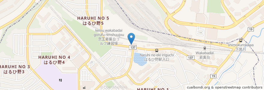 Mapa de ubicacion de リンガーハット en 일본, 가나가와현, 川崎市, 아사오 구.