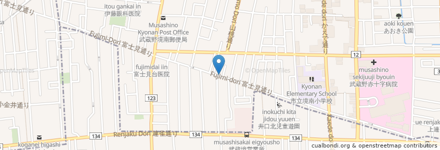 Mapa de ubicacion de エコパーク en 日本, 東京都, 三鷹市.