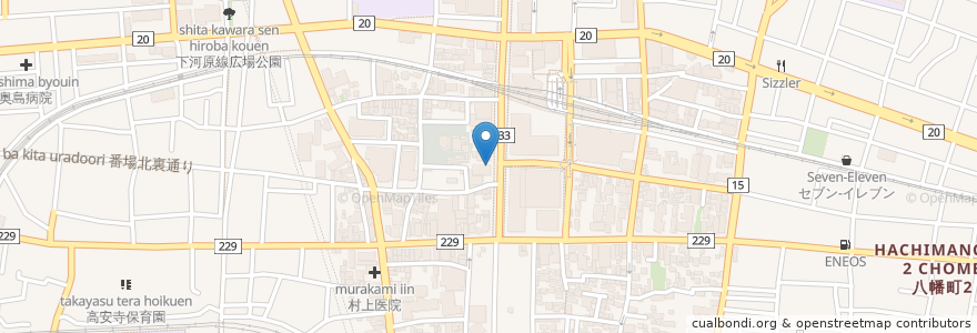 Mapa de ubicacion de 三菱UFJ銀行 府中駅前支店 en Japonya, 東京都, 府中市.
