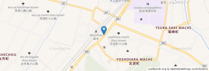 Mapa de ubicacion de 森本駅前 en Japan, Präfektur Ishikawa, 金沢市.