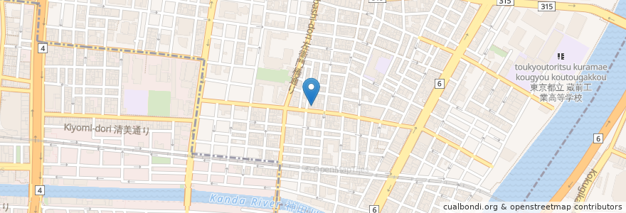 Mapa de ubicacion de アカス en Japan, Tokio, 台東区.