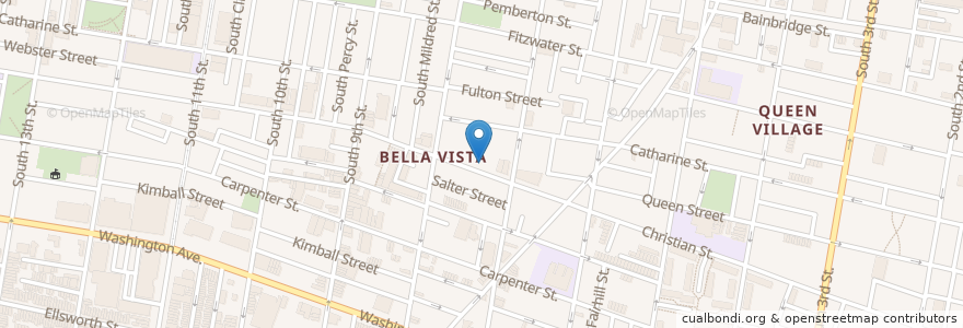 Mapa de ubicacion de Bella Vista en 美利坚合众国/美利堅合眾國, 宾夕法尼亚 / 賓夕法尼亞州, Philadelphia County, 費城.