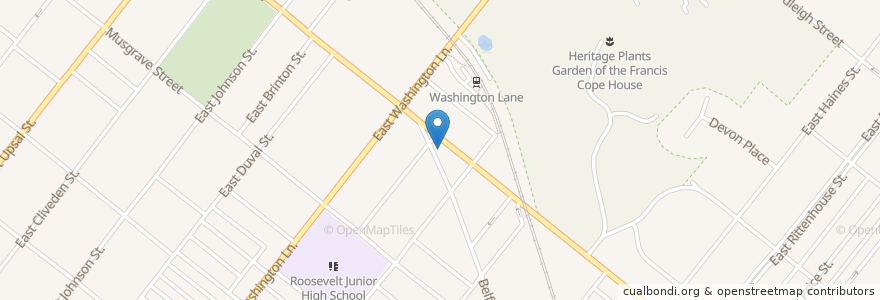 Mapa de ubicacion de Chew Ave & E. Mayland St. en 미국, 펜실베이니아, Philadelphia County, 필라델피아.