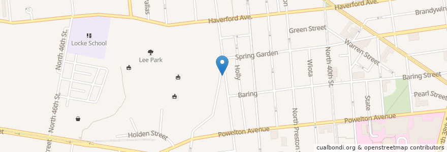 Mapa de ubicacion de 42nd & Baring en Amerika Birleşik Devletleri, Pensilvanya, Philadelphia County, Philadelphia.