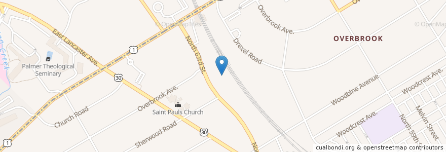 Mapa de ubicacion de 63rd & Overbrook Ave en Estados Unidos Da América, Pensilvânia, Philadelphia County, Philadelphia.