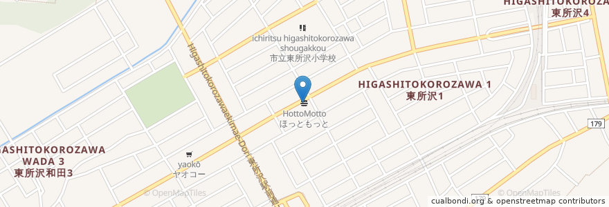 Mapa de ubicacion de ほっともっと en Japon, Préfecture De Saitama, 所沢市.