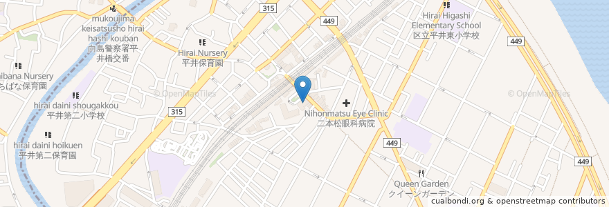 Mapa de ubicacion de みずほ銀行 en 日本, 東京都, 江戸川区.