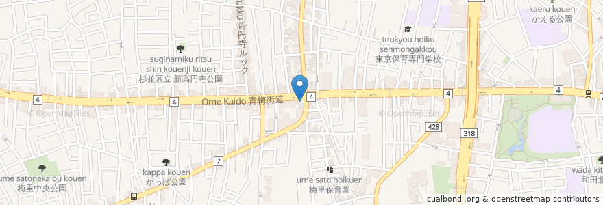 Mapa de ubicacion de すき家 en Japon, Tokyo, 杉並区.