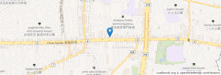 Mapa de ubicacion de あんずクリニック en Jepun, 東京都, 杉並区.