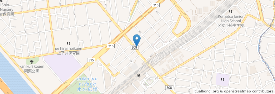Mapa de ubicacion de CoCo壱番屋 en Japão, Tóquio, 葛飾区.