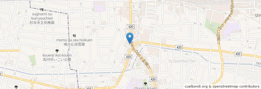 Mapa de ubicacion de 花の華 en 日本, 东京都/東京都, 中野区.
