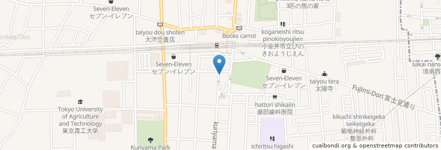 Mapa de ubicacion de CoCo壱番屋 en Japon, Tokyo, 小金井市.