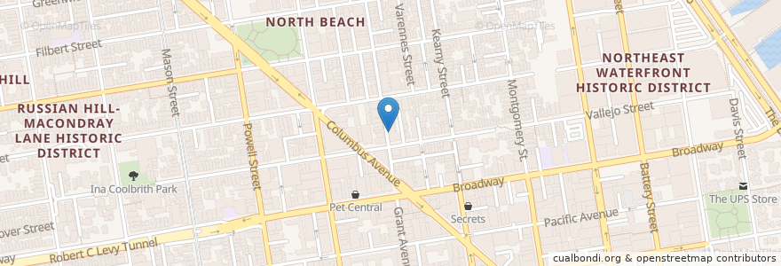 Mapa de ubicacion de Chubby Noodle en Amerika Birleşik Devletleri, Kaliforniya, San Francisco, San Francisco.