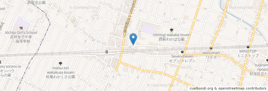 Mapa de ubicacion de 田中歯科医院 en Japón, Tokio, Suginami.