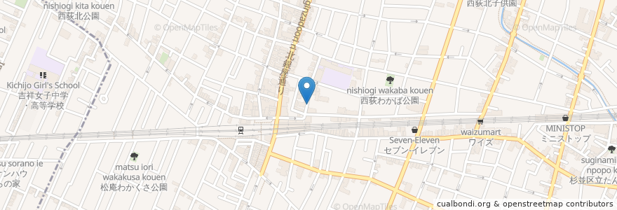 Mapa de ubicacion de 西荻クリニック en 일본, 도쿄도, 杉並区.