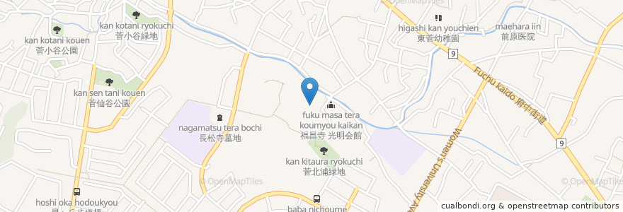 Mapa de ubicacion de 法泉寺 en ژاپن, 神奈川県, 川崎市, 多摩区.