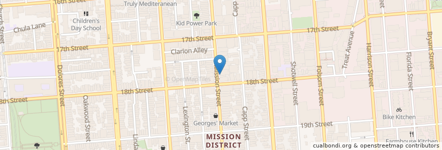 Mapa de ubicacion de Reaction (closed) en アメリカ合衆国, カリフォルニア州, サンフランシスコ, San Francisco.