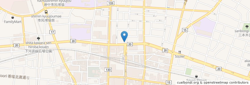 Mapa de ubicacion de Times Rental Car en ژاپن, 東京都, 府中市.