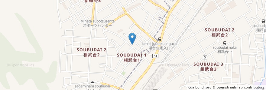 Mapa de ubicacion de 唄スナック ミチ en 日本, 神奈川県, 座間市, 相模原市, 南区.