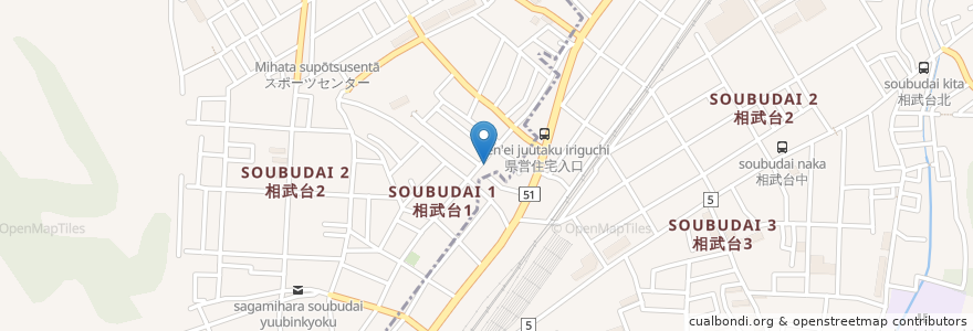 Mapa de ubicacion de フィガロ en 日本, 神奈川県, 座間市, 相模原市, 南区.