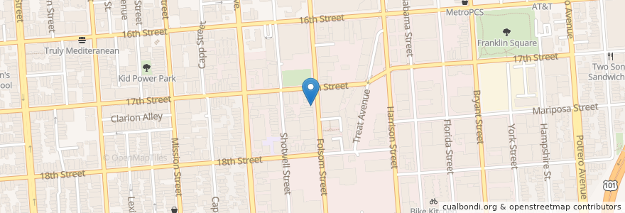 Mapa de ubicacion de Stable Cafe en 美利坚合众国/美利堅合眾國, 加利福尼亚州/加利福尼亞州, 旧金山市县/三藩市市縣/舊金山市郡, 旧金山.