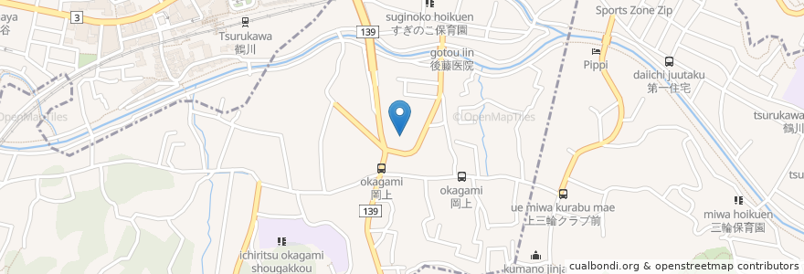 Mapa de ubicacion de 宝積寺 en Japan, 神奈川県, 川崎市, 麻生区.