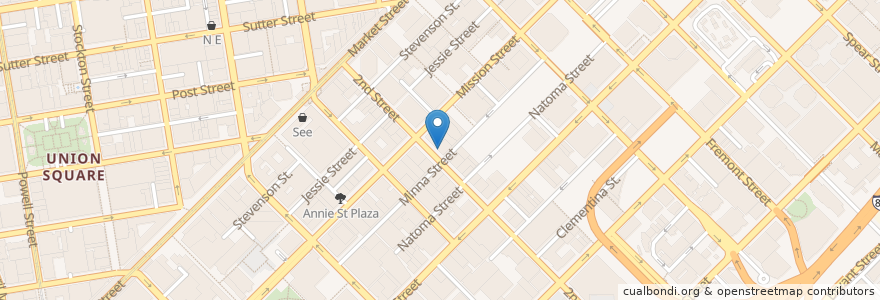 Mapa de ubicacion de The Grubbies (築地の丼物) en États-Unis D'Amérique, Californie, San Francisco, San Francisco.