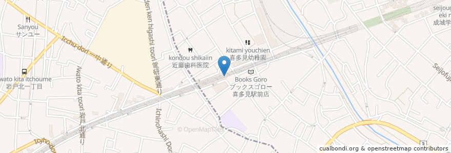 Mapa de ubicacion de マクドナルド 喜多見マルシェ店 en Jepun, 東京都, 狛江市.