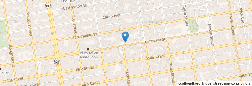 Mapa de ubicacion de Wreck Room en الولايات المتّحدة الأمريكيّة, كاليفورنيا, سان فرانسيسكو, سان فرانسيسكو.