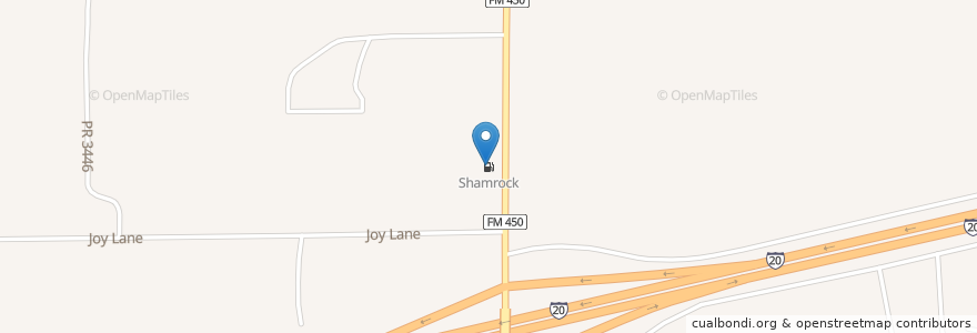 Mapa de ubicacion de Shamrock en 美利坚合众国/美利堅合眾國, 得克萨斯州 / 德克薩斯州 / 德薩斯州, Harrison County.
