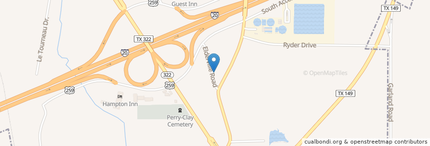 Mapa de ubicacion de Mobil en 미국, 텍사스, Gregg County, Longview.