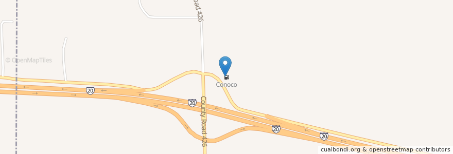 Mapa de ubicacion de Conoco en Amerika Syarikat, Texas, Smith County.