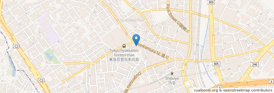 Mapa de ubicacion de ホァングン en Japon, Tokyo, 渋谷区.
