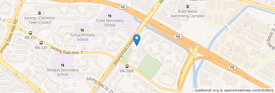 Mapa de ubicacion de Dean's Coffee Shop en シンガポール, Southwest.