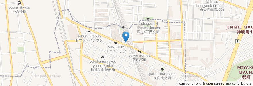 Mapa de ubicacion de ドトールコーヒーショップ en 日本, 神奈川縣, 川崎市, 横滨市, 鶴見区.