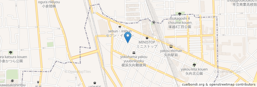 Mapa de ubicacion de 高木歯科医院 en Jepun, 神奈川県, 川崎市, 横浜市, 鶴見区.