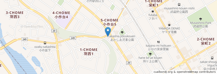 Mapa de ubicacion de ジョナサン en Япония, Токио, Хамура.