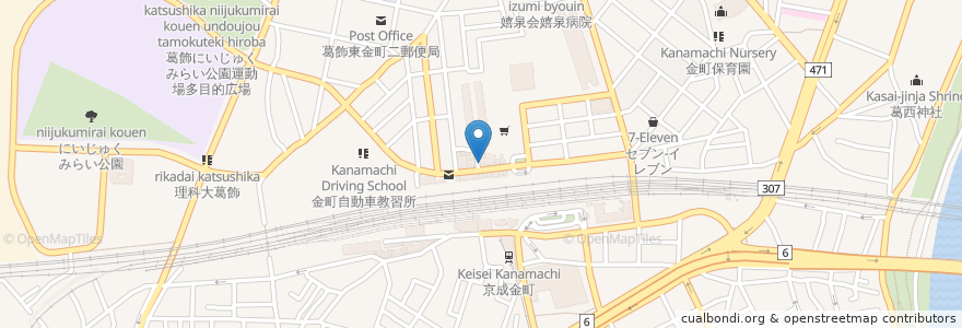 Mapa de ubicacion de みずほ銀行 en Japan, 東京都, 葛飾区.