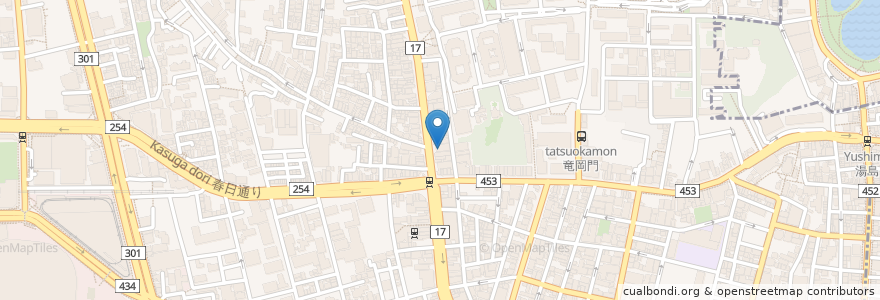 Mapa de ubicacion de スターバックス en 日本, 东京都/東京都, 文京区.