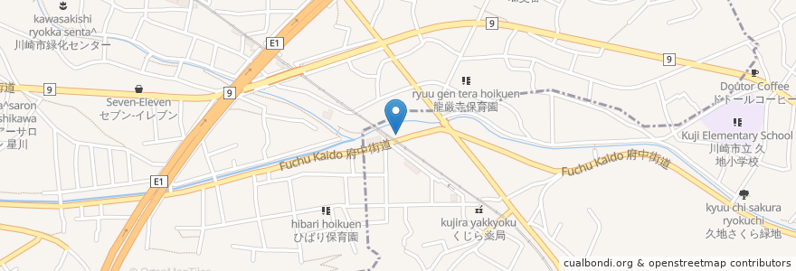 Mapa de ubicacion de ナカヤマ薬局 en Japan, Präfektur Kanagawa, 川崎市.