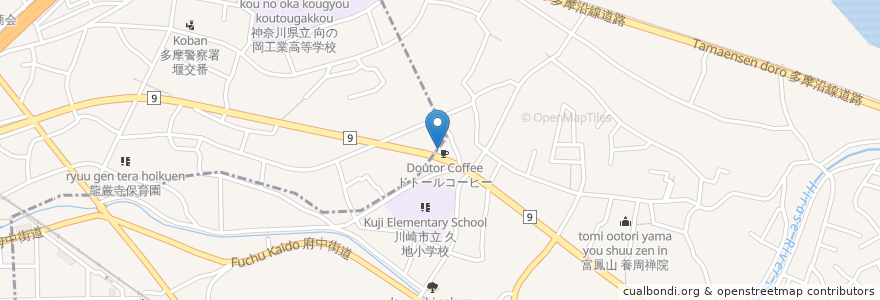 Mapa de ubicacion de Esso en Япония, Канагава, Кавасаки, Такацу.