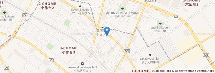 Mapa de ubicacion de 西武信用金庫 en ژاپن, 東京都, 青梅市, 羽村市.