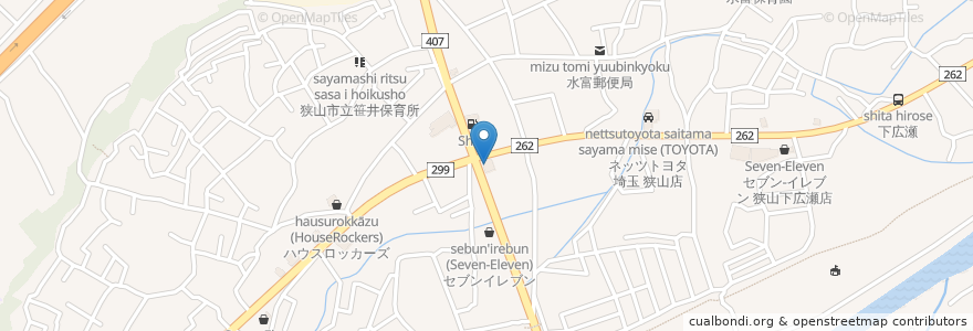 Mapa de ubicacion de 不二家レストラン 狭山根岸店 en Japón, Prefectura De Saitama, 狭山市.