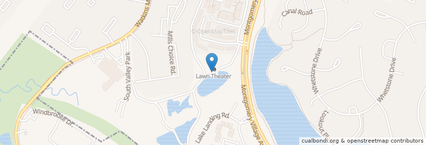 Mapa de ubicacion de Lawn Theater en ایالات متحده آمریکا, مریلند, Montgomery County, Montgomery Village.